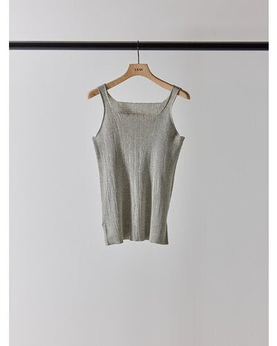 【YENN 2026 SUMMER COLLECTION】LINEN RIB TANKTOP - Champdelarose