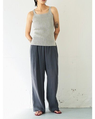 【YENN 2026 SUMMER COLLECTION】LINEN RIB TANKTOP - Champdelarose