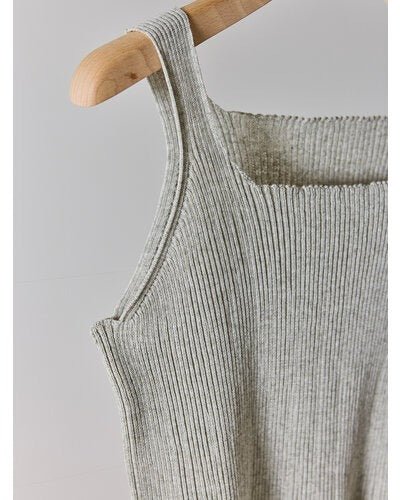 【YENN 2026 SUMMER COLLECTION】LINEN RIB TANKTOP - Champdelarose