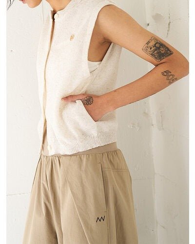 【YENN 2026 SUMMER COLLECTION】LINEN SHEER VEST - Champdelarose