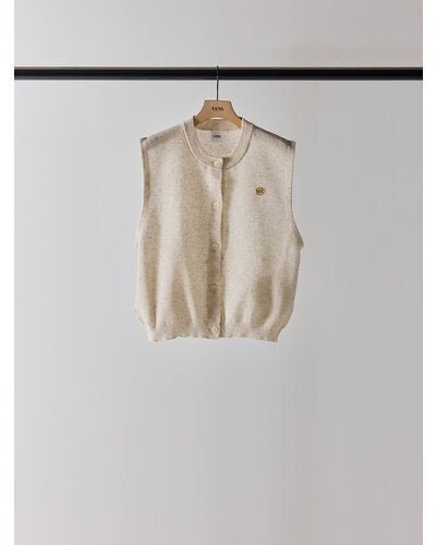 【YENN 2026 SUMMER COLLECTION】LINEN SHEER VEST - Champdelarose