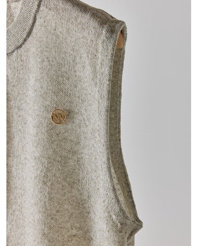 【YENN 2026 SUMMER COLLECTION】LINEN SHEER VEST - Champdelarose