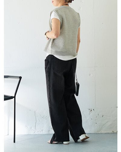 【YENN 2026 SUMMER COLLECTION】LINEN SHEER VEST - Champdelarose