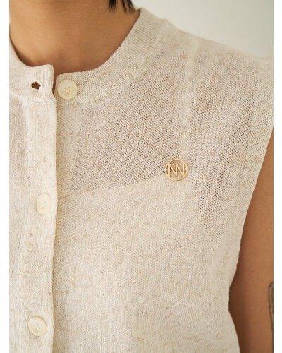 【YENN 2026 SUMMER COLLECTION】LINEN SHEER VEST - Champdelarose