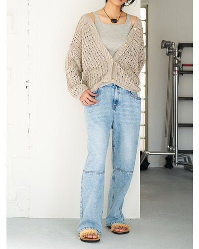 【YENN 2026 SUMMER COLLECTION】OPENWORK KNIT CD - Champdelarose