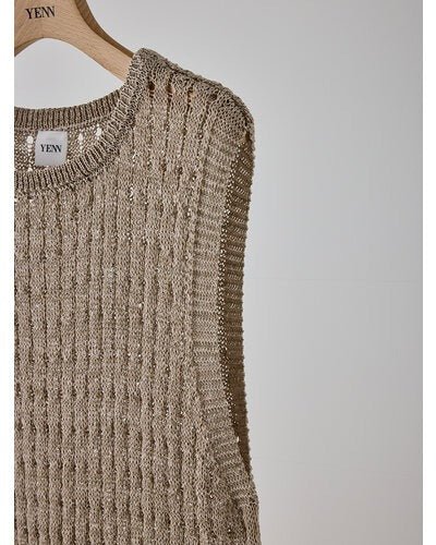 【YENN 2026 SUMMER COLLECTION】OPENWORK KNIT OP - Champdelarose