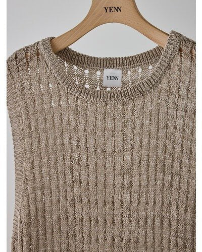 【YENN 2026 SUMMER COLLECTION】OPENWORK KNIT OP - Champdelarose