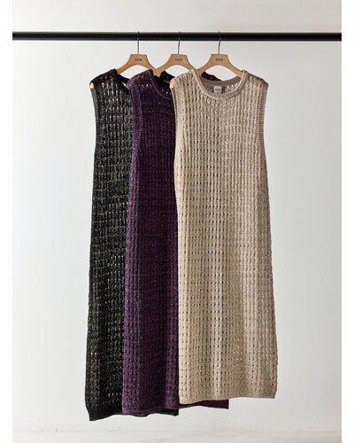 【YENN 2026 SUMMER COLLECTION】OPENWORK KNIT OP - Champdelarose