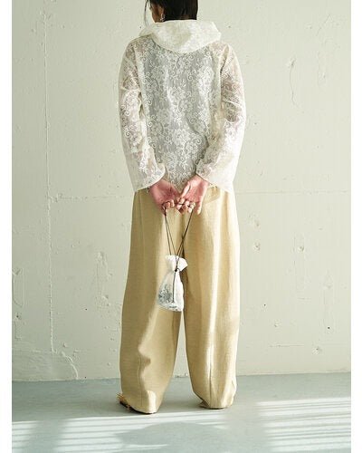 【YENN 2026 SUMMER COLLECTION】PORTABLE LACE HOODIE - Champdelarose