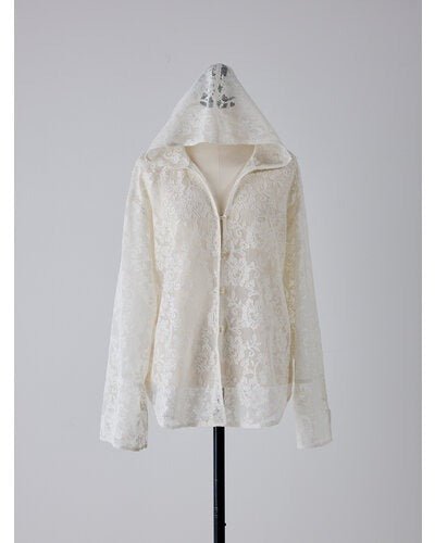 【YENN 2026 SUMMER COLLECTION】PORTABLE LACE HOODIE - Champdelarose