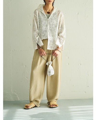 【YENN 2026 SUMMER COLLECTION】PORTABLE LACE HOODIE - Champdelarose