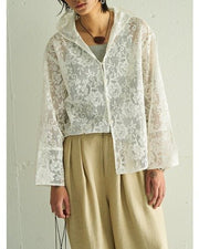 【YENN 2026 SUMMER COLLECTION】PORTABLE LACE HOODIE - Champdelarose