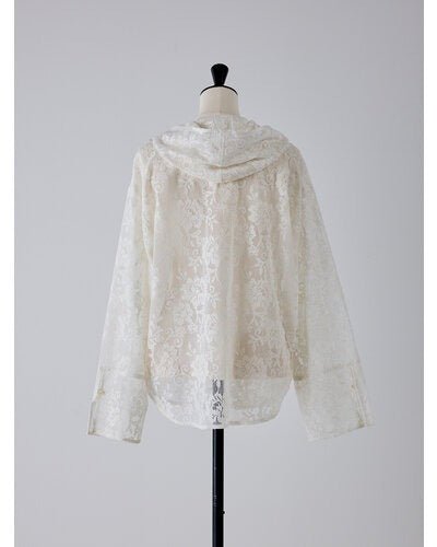 【YENN 2026 SUMMER COLLECTION】PORTABLE LACE HOODIE - Champdelarose