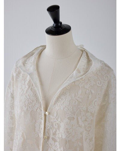 【YENN 2026 SUMMER COLLECTION】PORTABLE LACE HOODIE - Champdelarose