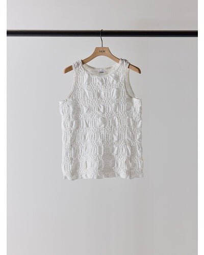 【YENN 2026 SUMMER COLLECTION】SHRUNK LACE TANKTOP - Champdelarose