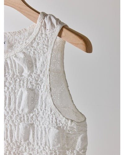 【YENN 2026 SUMMER COLLECTION】SHRUNK LACE TANKTOP - Champdelarose