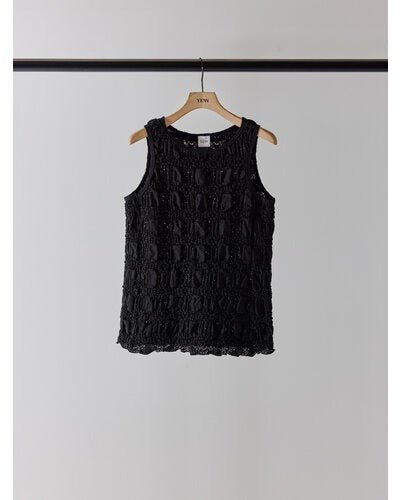 【YENN 2026 SUMMER COLLECTION】SHRUNK LACE TANKTOP - Champdelarose