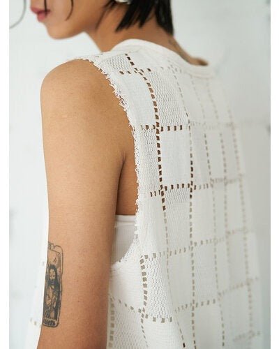 【YENN 2026 SUMMER COLLECTION】SLEEVELESS LACE TOP - Champdelarose