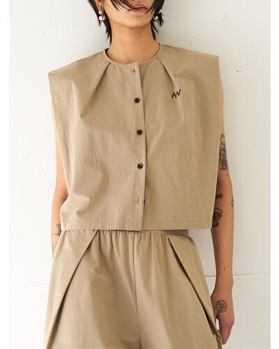 【YENN 2026 SUMMER COLLECTION】SLEEVELESS SHIRT - Champdelarose