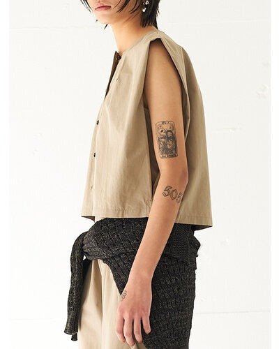 【YENN 2026 SUMMER COLLECTION】SLEEVELESS SHIRT - Champdelarose