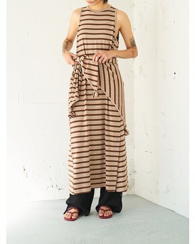 【YENN 2026 SUMMER COLLECTION】STRIPE JERSEY DRESS - Champdelarose