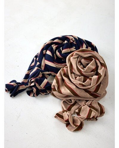 【YENN 2026 SUMMER COLLECTION】STRIPED JERSEY SCARF - Champdelarose