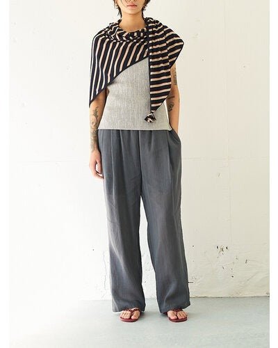 【YENN 2026 SUMMER COLLECTION】STRIPED JERSEY SCARF - Champdelarose