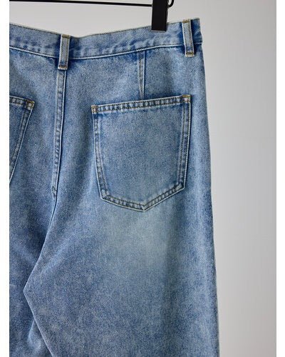 【YENN 2026 SUMMER COLLECTION】TUCK BELT DENIM PT - Champdelarose