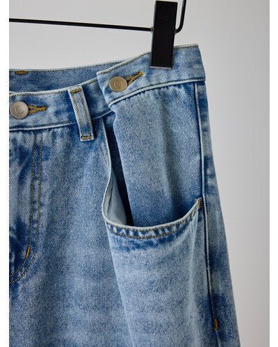 【YENN 2026 SUMMER COLLECTION】TUCK BELT DENIM PT - Champdelarose