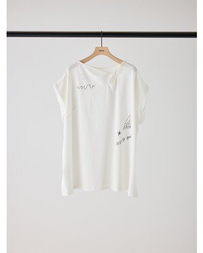 【YENN 2026 SUMMER COLLECTION】TWIST PRINT TEE - Champdelarose