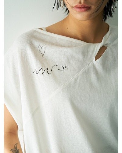 【YENN 2026 SUMMER COLLECTION】TWIST PRINT TEE - Champdelarose