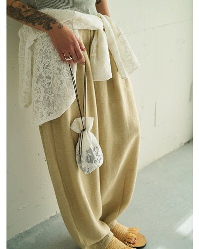【YENN 2026 SUMMER COLLECTION】VOLUME CURVE PANTS - Champdelarose