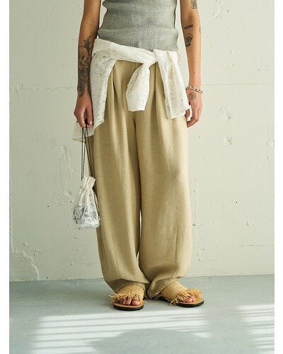 【YENN 2026 SUMMER COLLECTION】VOLUME CURVE PANTS - Champdelarose