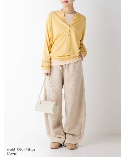 【YENN 26-27 WINTER/PRE-SPRING】 COZY TEXTURE PANTS - 11月中旬頃発送 - Champdelarose
