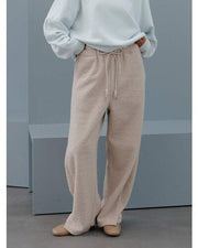 【YENN 26-27 WINTER/PRE-SPRING】 COZY TEXTURE PANTS - 11月中旬頃発送 - Champdelarose