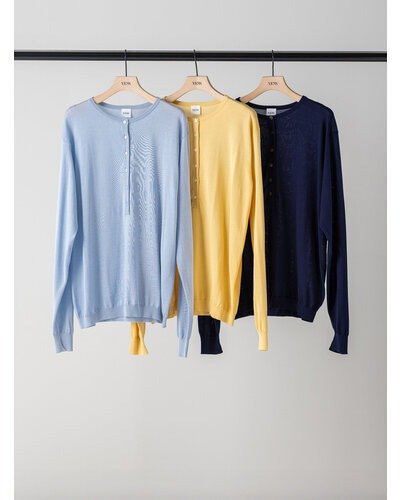 【YENN 26-27 WINTER/PRE-SPRING】16G DEEP HENRY KNIT - 1月中旬頃発送 - Champdelarose
