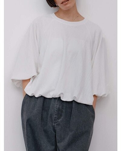 【YENN 26-27 WINTER/PRE-SPRING】AIRY BALLOON TEE - 1月中旬頃発送 - Champdelarose