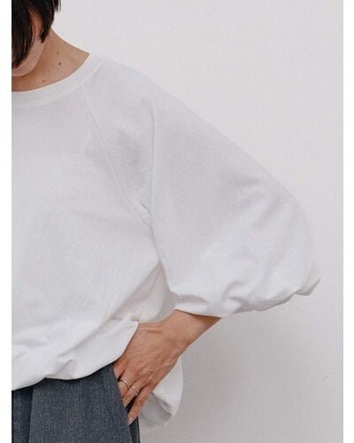 【YENN 26-27 WINTER/PRE-SPRING】AIRY BALLOON TEE - 1月中旬頃発送 - Champdelarose