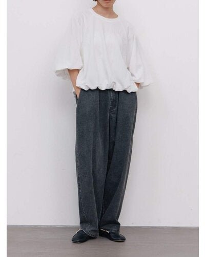 【YENN 26-27 WINTER/PRE-SPRING】BOX TUCK PEG PANT - 11月中旬頃発送 - Champdelarose
