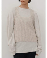 【YENN 26-27 WINTER/PRE-SPRING】CHUNKY KNIT VEST - 11月中旬頃発送 - Champdelarose