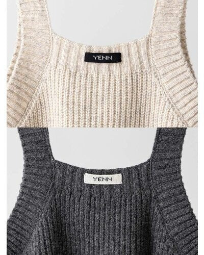 【YENN 26-27 WINTER/PRE-SPRING】CHUNKY KNIT VEST - 11月中旬頃発送 - Champdelarose