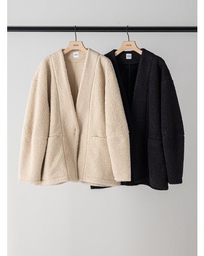 【YENN 26-27 WINTER/PRE-SPRING】COZY TEXTURE JACKET - 11月中旬頃発送 - Champdelarose