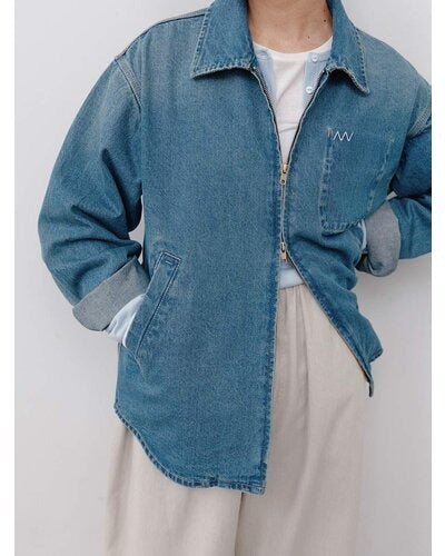 【YENN 26-27 WINTER/PRE-SPRING】DENIM ZIP UP JACKET - 1月中旬頃発送 - Champdelarose