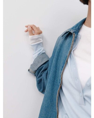 【YENN 26-27 WINTER/PRE-SPRING】DENIM ZIP UP JACKET - 1月中旬頃発送 - Champdelarose