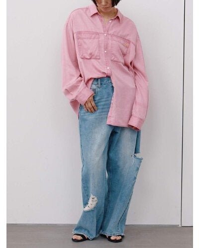 【YENN 26-27 WINTER/PRE-SPRING】FADED OVERSIZE SHIRT - 1月中旬頃発送 - Champdelarose