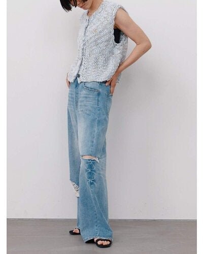 【YENN 26-27 WINTER/PRE-SPRING】HAND SLUB MIX VEST - 11月中旬頃発送 - Champdelarose