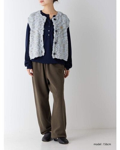 【YENN 26-27 WINTER/PRE-SPRING】HAND SLUB MIX VEST - 11月中旬頃発送 - Champdelarose