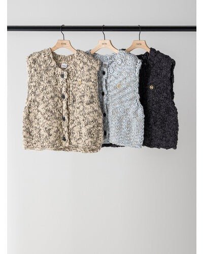 【YENN 26-27 WINTER/PRE-SPRING】HAND SLUB MIX VEST - 11月中旬頃発送 - Champdelarose