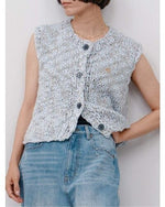 【YENN 26-27 WINTER/PRE-SPRING】HAND SLUB MIX VEST - 11月中旬頃発送 - Champdelarose