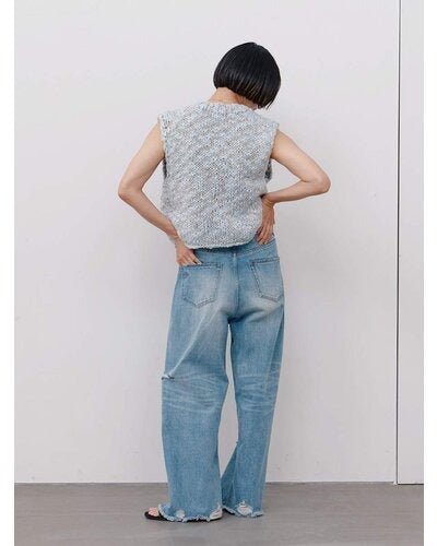 【YENN 26-27 WINTER/PRE-SPRING】HAND SLUB MIX VEST - 11月中旬頃発送 - Champdelarose